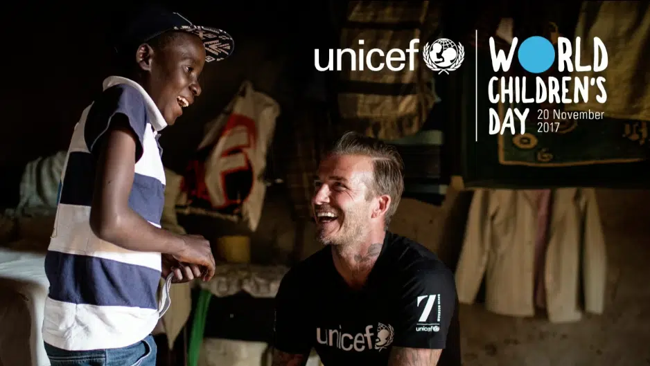 Unicef #WorldChildrensDay with David Beckham